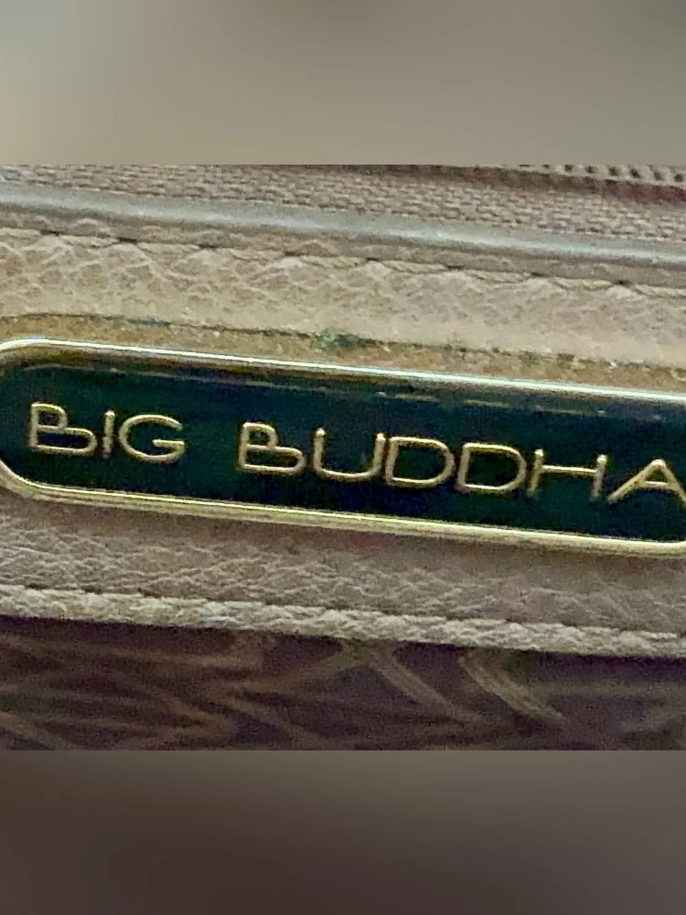 Big Buddha Camel Tan Gold Leather